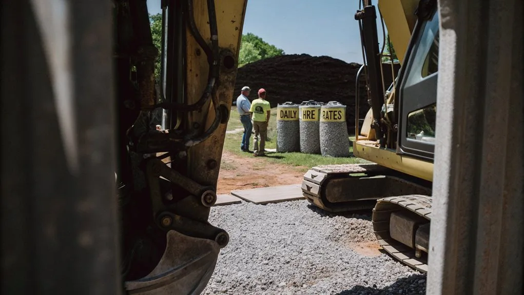 daily excavator hire cost