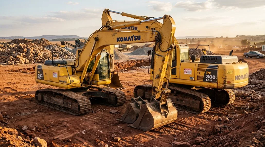 excavator model fuel comparison
