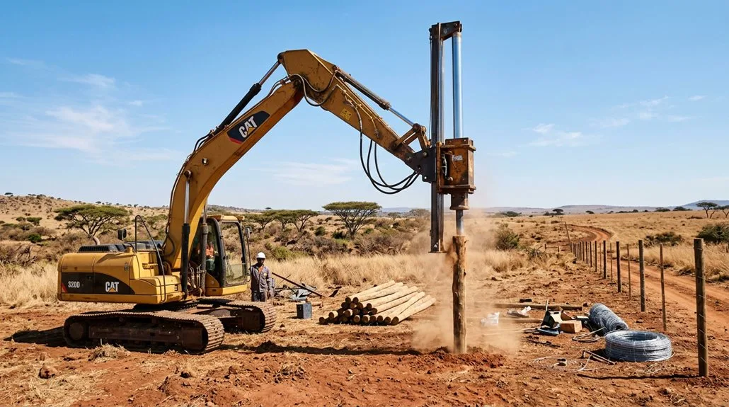 hydraulic post driver hire